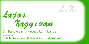 lajos nagyivan business card